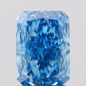 3.58 Carat VS1 Radiant Vivid Blue Lab Grown IGI Certified Diamond