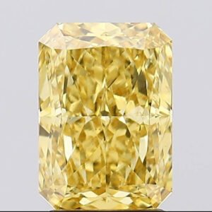 2 Carat Radiant Intense Yellow VS1 IGI Certified Lab Grown Diamond